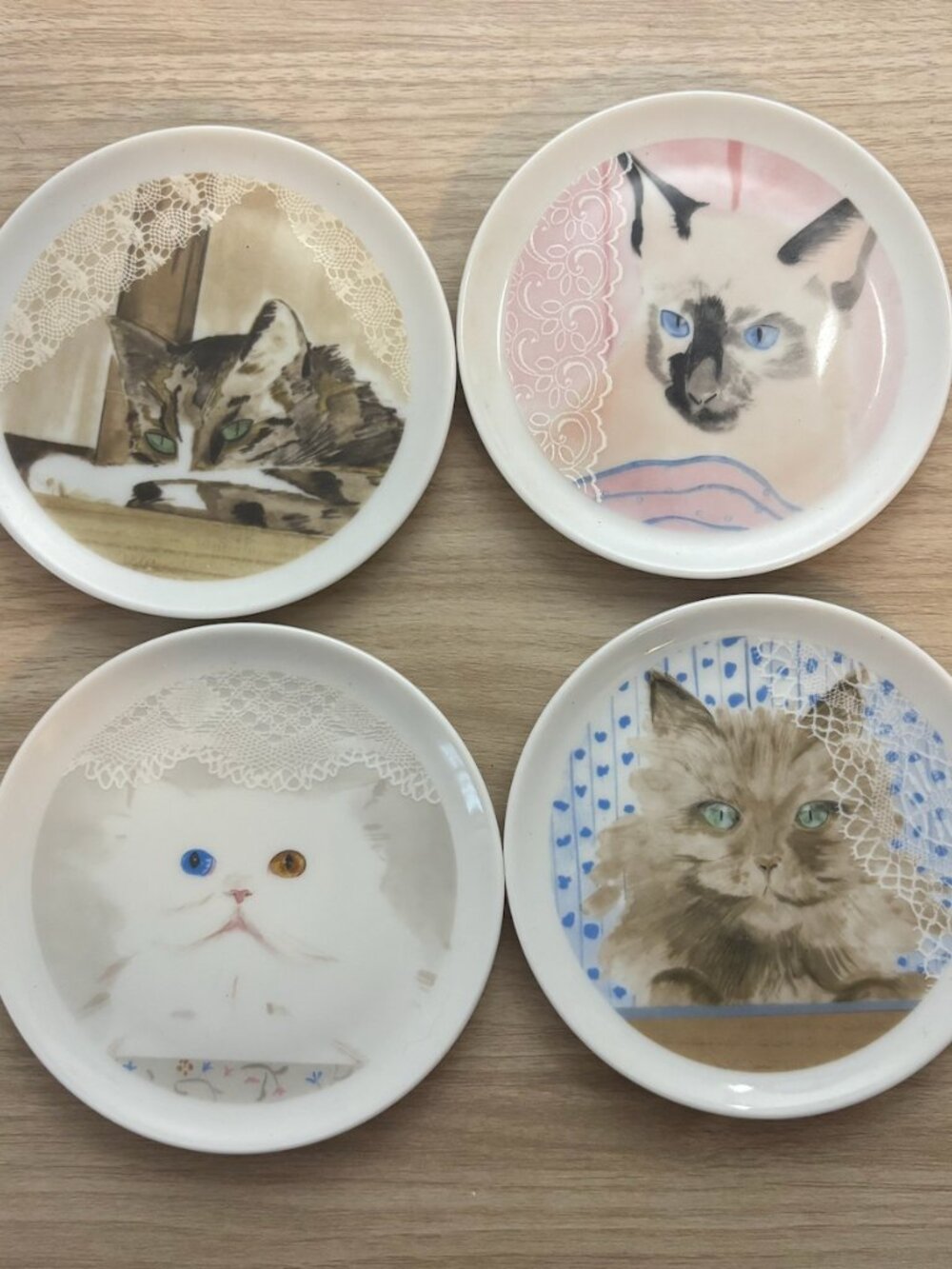 vintage Collection Coeur Minou-ettes C. Pradalie Cat Collectors Trinket Dish Pla